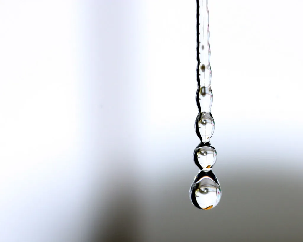 A single drop of water hanging from a tap, the slow leak that turns into the 11pm search